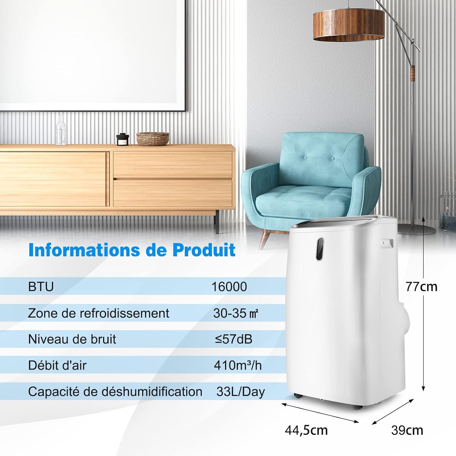 Climatiseur mobile 4-en-1