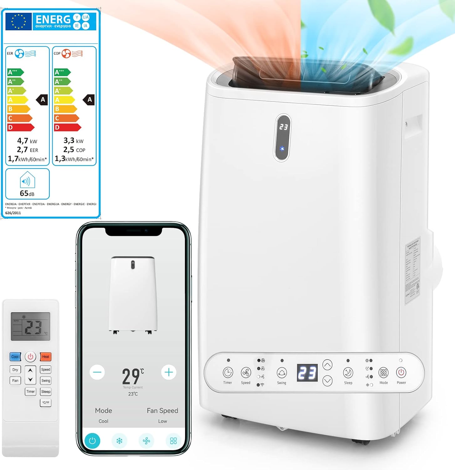 Climatiseur mobile 4-en-1